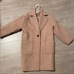 H&M long WOOL BLEND overcoat tan color coat jacket